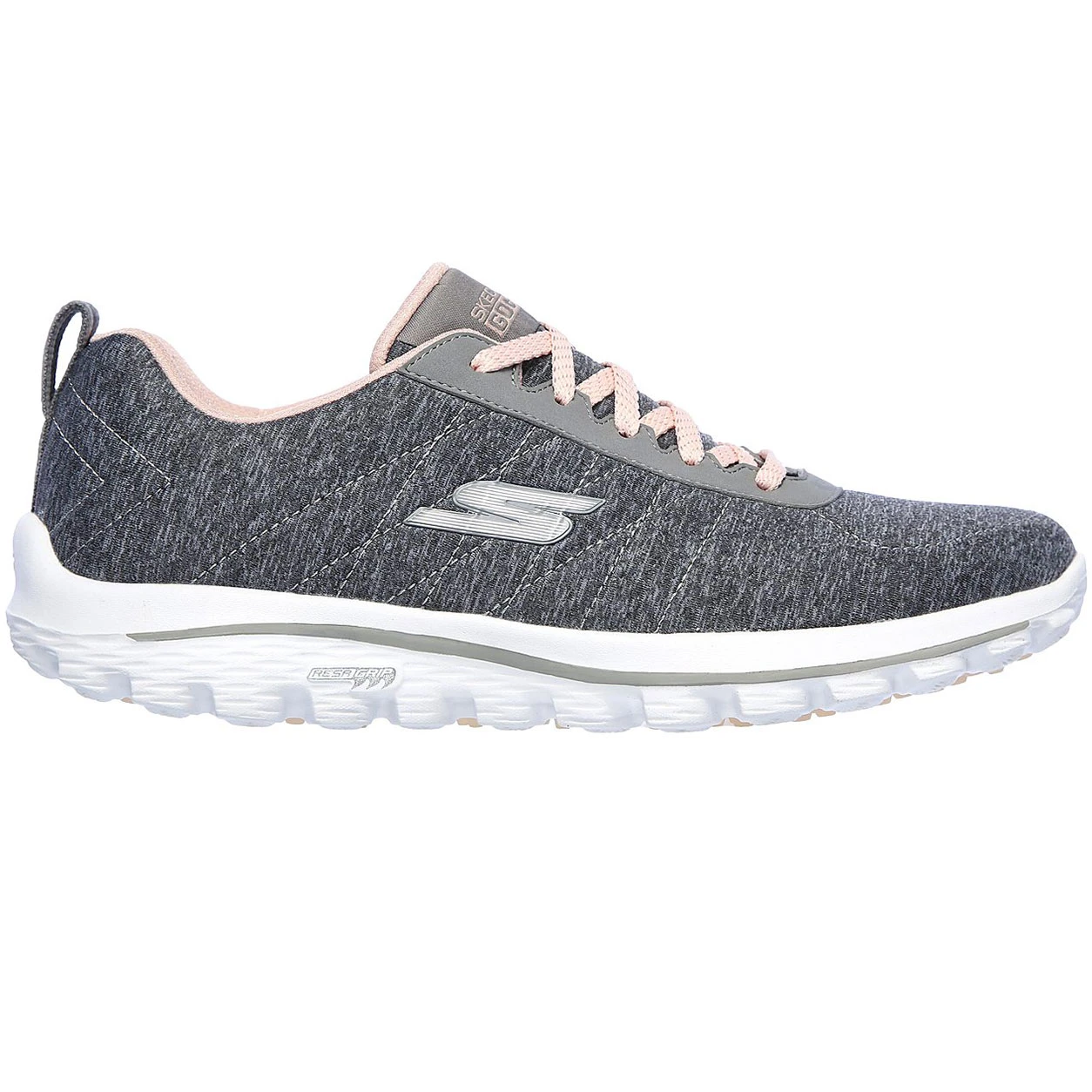Skechers Ladies Go Walk Golf Shoes - Grey/Pink 3 Skechers Ladies Go Walk Golf Shoes - Grey/Pink
