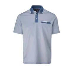 Farah Nelson Polo Shirt (Dusky Blue & Light Blue)