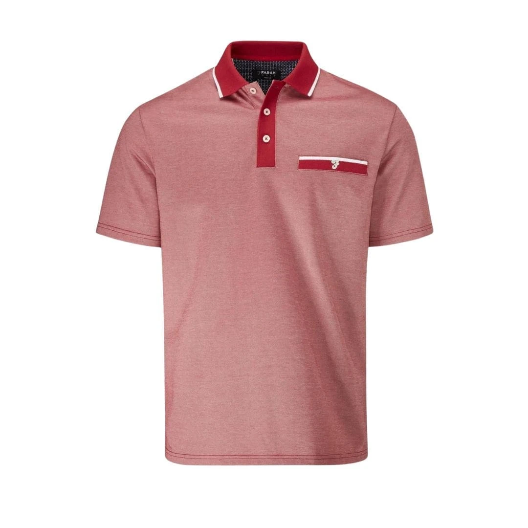 Farah Nelson Polo Shirt (Jester Red & White) 3 Farah Nelson Polo Shirt (Jester Red & White)