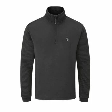 Farah Warren Quarter Zip Mid Layer (Black) 4 Farah Warren Quarter Zip Mid Layer (Black) - Image 2