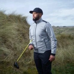 Galvin Green Lyle Windproof Jacket (Sharkskin & Black) -Golf Shop Galvin Green Lyle Windproof Jacket Sharkskin Black3 450x450 1