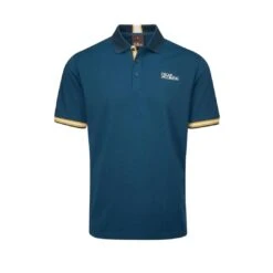 Oscar Jacobson Durham Tour Polo (Teal & Ochre)
