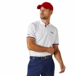 Oscar Jacobson Durham Tour Polo (White & Navy) -Golf Shop Oscar Jacobson DURHAM tour polo WhiteNavy 4 450x450 1