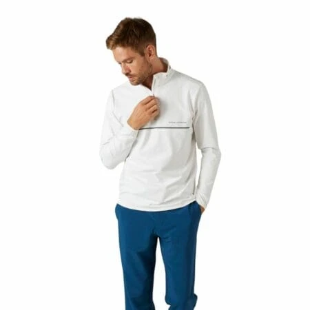 Oscar Jacobson Darwin Midlayer (White & Pewter) 4 Oscar Jacobson Darwin Midlayer (White & Pewter) - Image 2