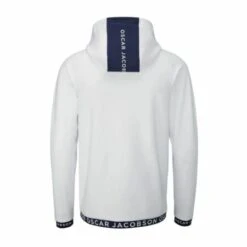 Oscar Jacobson Travis Hoodie (White & Navy) -Golf Shop Oscar Jacobson Travis Hoodie White 2 450x450 1