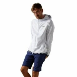 Oscar Jacobson Travis Hoodie (White & Navy) -Golf Shop Oscar Jacobson Travis Hoodie White 3 450x450 1