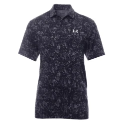 Mens Under Armour Playoff 3.0 Printed Polo (Midnight Navy / Halo Grey)