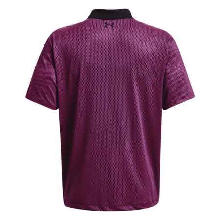 Mens Under Armour Performance 3.0 Printed Polo (Black/Rebel Pink) 4 Mens Under Armour Performance 3.0 Printed Polo (Black/Rebel Pink) - Image 2