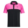 Mens Under Armour Performance 3.0 Colourblock Polo (Black/Rebel Pink) -Golf Shop Untitled design 2023 02 27T115105.945