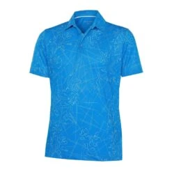 Galvin Green Maverick Breathable Short Sleeve Shirt (Blue/White)