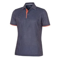 Galvin Green Mark Breathable Short Sleeve Shirt (Navy/Orange)
