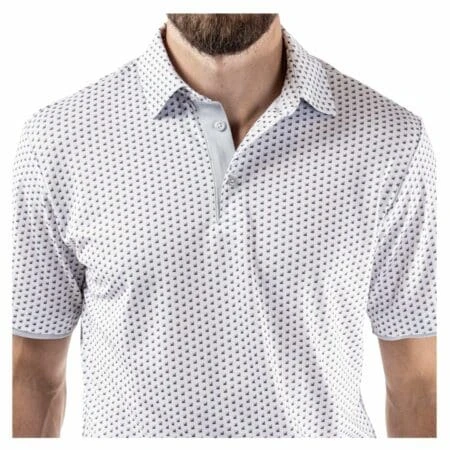 Galvin Green Mark Breathable Short Sleeve Shirt (Grey/ White) 5 Galvin Green Mark Breathable Short Sleeve Shirt (Grey/ White) - Image 3