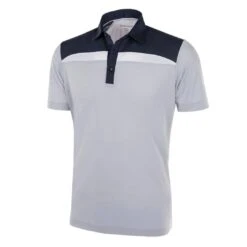 Galvin Green Mapping Breathable Short Sleeve Shirt (Cool Grey/Navy/White)